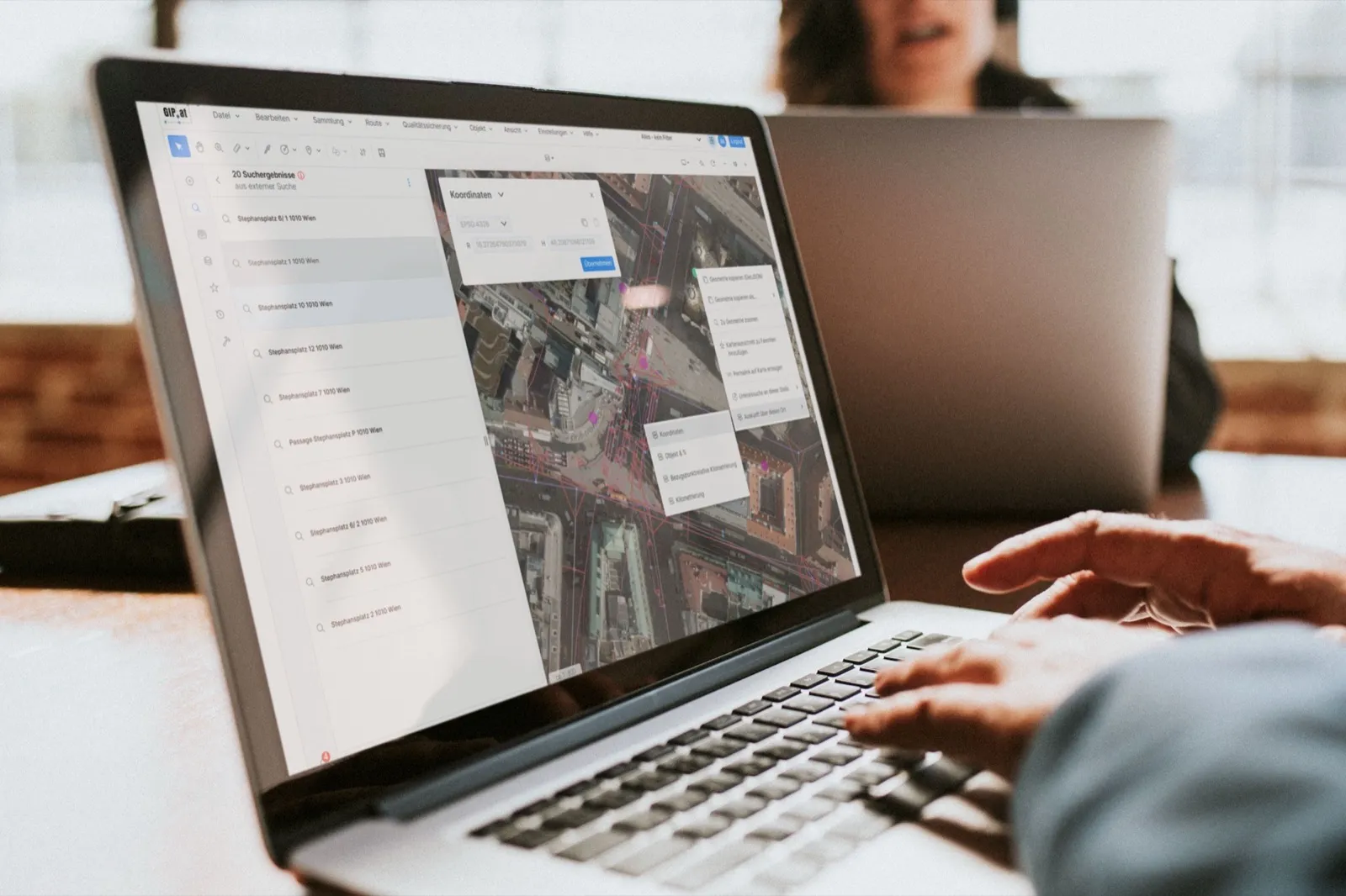 Suche und Koordinatenabfrage im GIP 2.0 Client: Informationen stehen direkt im geografischen Kontext zur Verfügung
